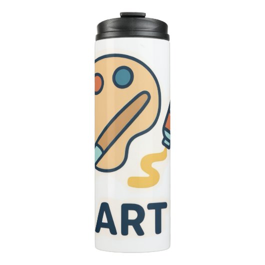Art Subject – パレ絵を描ットとブラシ タンブラー (正面)