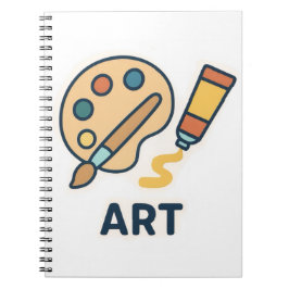 Art Subject – パレ絵を描ットとブラシ ノートブック