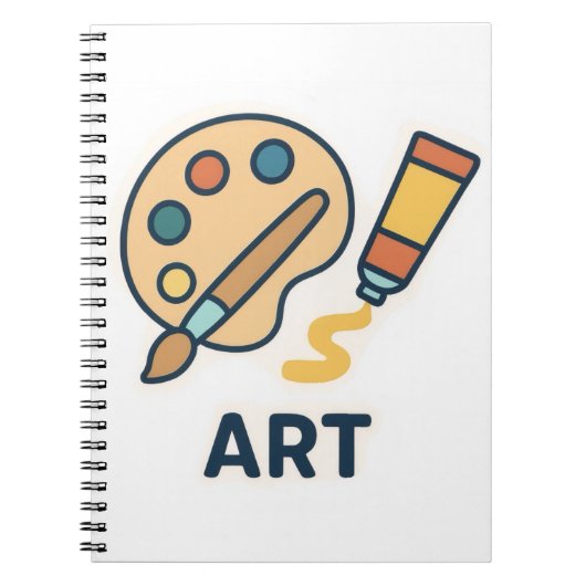 Art Subject – パレ絵を描ットとブラシ ノートブック (正面)