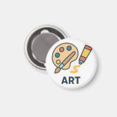 Art Subject – パレ絵を描ットとブラシ マグネット (正面/裏面)