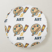 Art Subject – パレ絵を描ットとブラシ ラウンドクッション (裏面)