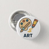 Art Subject – パレ絵を描ットとブラシ 缶バッジ (正面&裏面)