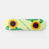 Art Sunflowers – テキストの追加/名前 – スケートボード (横)