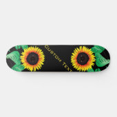 Art Sunflowers – テキスト/名前の追加 スケートボード (横)