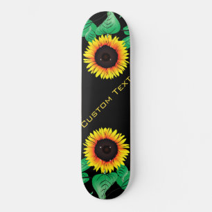Art Sunflowers – テキスト/名前の追加 スケートボード