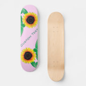 Art Sunflowers – テキスト/名前の追加 –  スケートボード (正面)