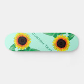 Art Sunflowers – テキスト/名前の追加 –  スケートボード (横)