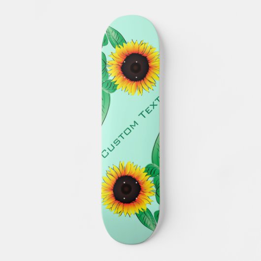 Art Sunflowers – テキスト/名前の追加 –  スケートボード (正面)