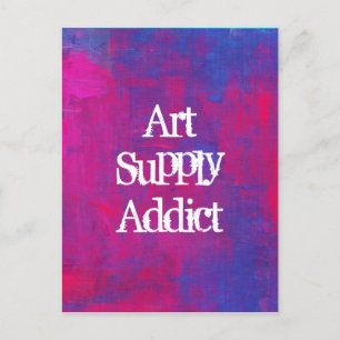 Art Supply Addict抽象芸術背景 ポストカード