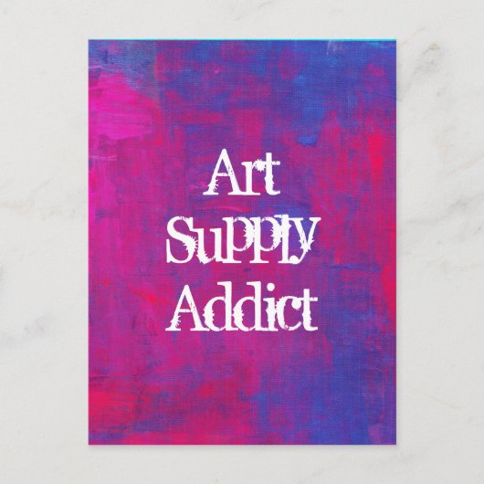 Art Supply Addict抽象芸術背景 ポストカード (正面)