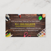 Art teacher, Artist, Hand Made 名刺 (裏面)