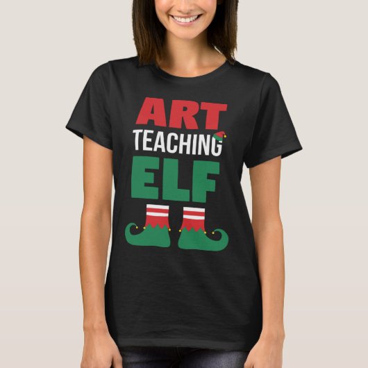 Art Teacher Christmas  Art Teaching Elf Teacher Tシャツ (正面)