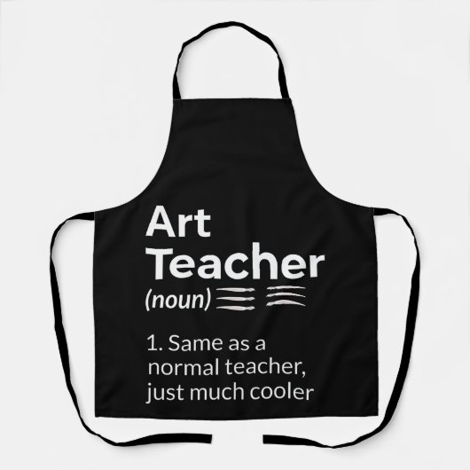 Art Teacher Definition Funny Artist Artistic Lover エプロン (正面)