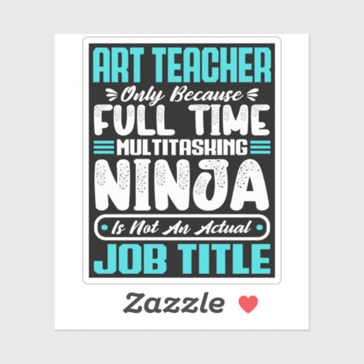 Art Teacher Job Title Profession Funny Creative シール (シート)