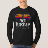 Art Teacher Off Duty Sunglasses Beach Sunset Tシャツ (正面)