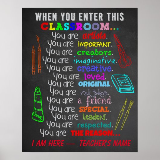 Art Teacher - When You Enter This Classroom Rules ポスター (正面)