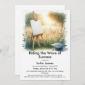 Art Theme Graduation Party Invitation 招待状 (正面/裏面)