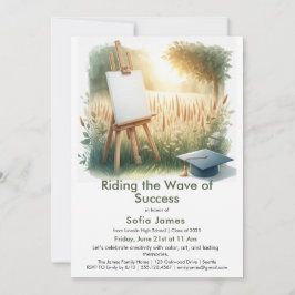 Art Theme Graduation Party Invitation 招待状