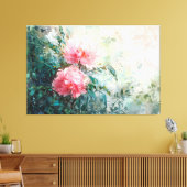 *~* Art TV2 2 PINK PEONY Stretched Canvas Print キャンバスプリント (インサイチュ (リビング))