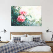 *~* Art TV2 2 PINK PEONY Stretched Canvas Print キャンバスプリント (インサイチュ (寝室))