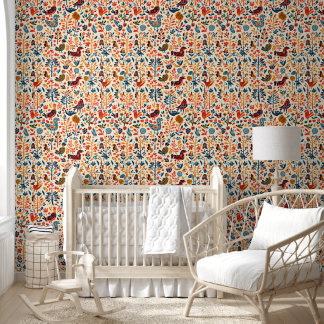 Art Wallpaper | Tribal Folk Pattern Wall Mural 壁紙