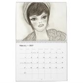 ArtBySonya 2015年- Oma カレンダー (2月 2027)