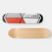ArtCore-Skateboards/ Big Logo RED スケートボード (横)