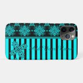 Artdeco花レトロスタイル、名前を追加 Case-Mate iPhoneケース (裏面(横))