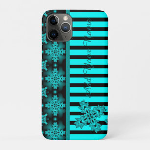 Artdeco花レトロスタイル、名前を追加 iPhone 11 Proケース