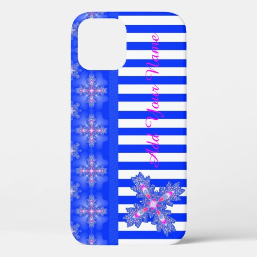 Artdeco花レトロスタイル、名前を追加 Case-Mate iPhoneケース (裏面)