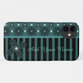 Artdeco花レトロスタイル、名前を追加 Case-Mate iPhoneケース (裏面(横))