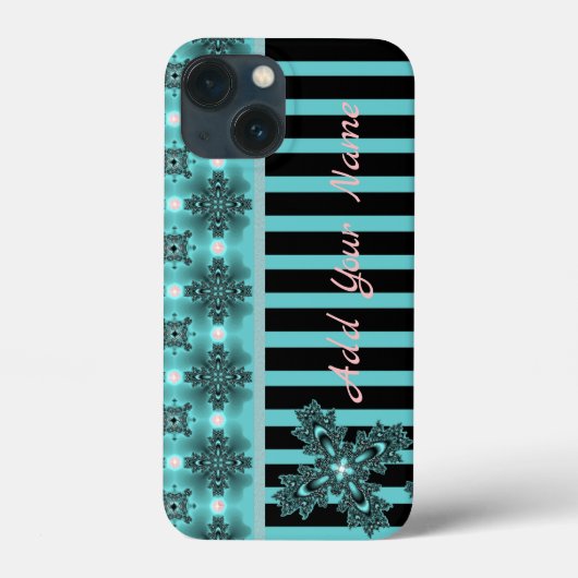 Artdeco花レトロスタイル、名前を追加 Case-Mate iPhoneケース (裏面)