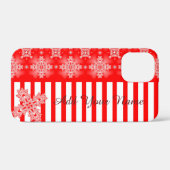 Artdeco花レトロスタイル、名前を追加 Case-Mate iPhoneケース (裏面 (横))