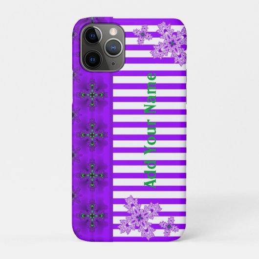 Artdeco花レトロスタイル、名前を追加 Case-Mate iPhoneケース (裏)