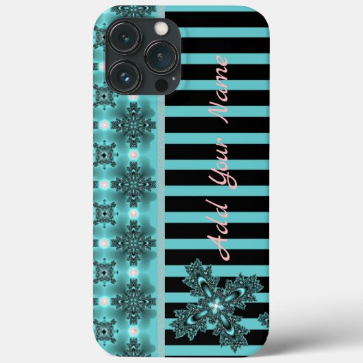 Artdeco花レトロスタイル、名前を追加 Case-Mate iPhoneケース (裏面)