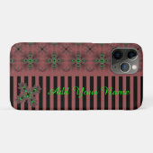 Artdeco花レトロスタイル、名前を追加 Case-Mate iPhoneケース (裏面(横))