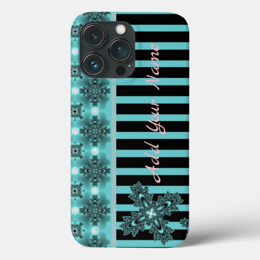 Artdeco花レトロスタイル、名前を追加 Case-Mate iPhoneケース (裏面)