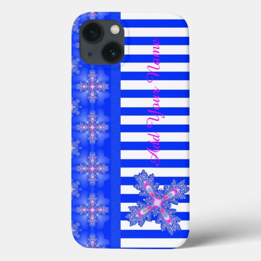 Artdeco花レトロスタイル、名前を追加 Case-Mate iPhoneケース (裏面)