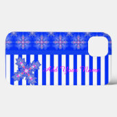 Artdeco花レトロスタイル、名前を追加 Case-Mate iPhoneケース (裏面 (横))