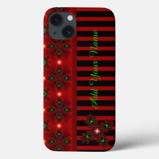 Artdeco花レトロスタイル、名前を追加 Case-Mate iPhoneケース (裏面)