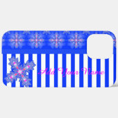 Artdeco花レトロスタイル、名前を追加 Case-Mate iPhoneケース (裏面 (横))