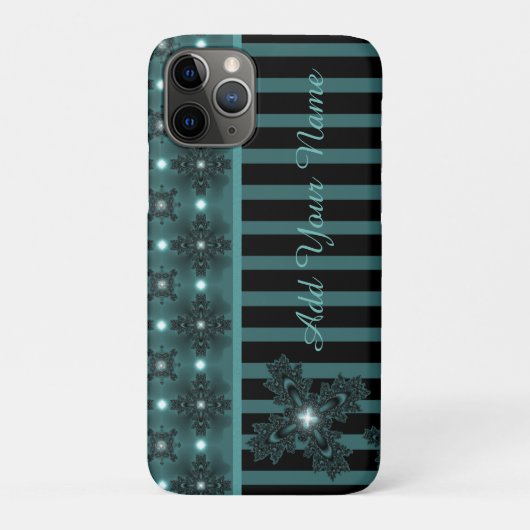 Artdeco花レトロスタイル、名前を追加 Case-Mate iPhoneケース (裏)