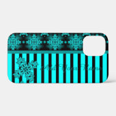 Artdeco花レトロスタイル、名前を追加 Case-Mate iPhoneケース (裏面 (横))