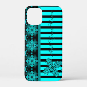 Artdeco花レトロスタイル、名前を追加 iPhone 12 Mini ケース