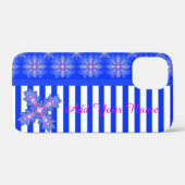 Artdeco花レトロスタイル、名前を追加 Case-Mate iPhoneケース (裏面 (横))