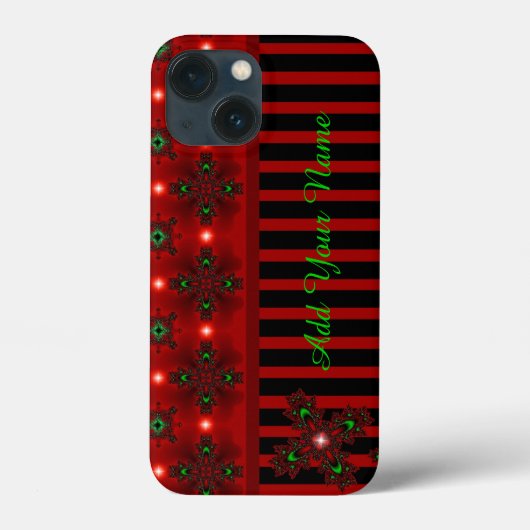Artdeco花レトロスタイル、名前を追加 Case-Mate iPhoneケース (裏面)