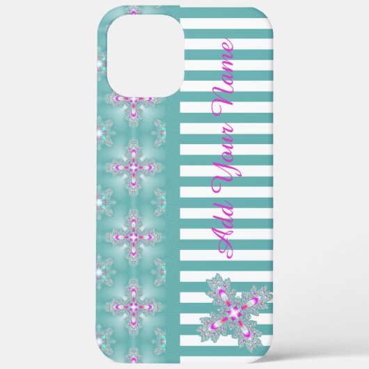 Artdeco花レトロスタイル、名前を追加 Case-Mate iPhoneケース (裏面)