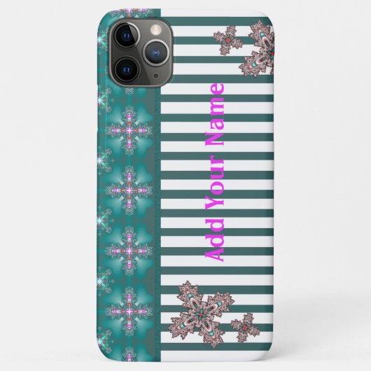 Artdeco花レトロスタイル、名前を追加 Case-Mate iPhoneケース (裏面)