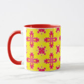 Artdeco Flowers in Retro Style マグカップ (左)
