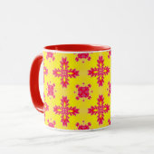 Artdeco Flowers in Retro Style マグカップ (正面左)